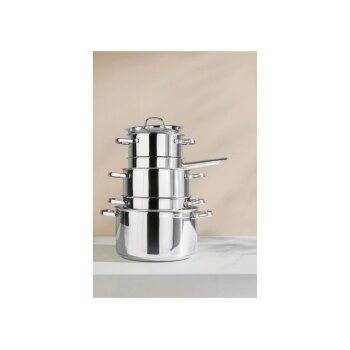 SILVERCREST® Edelstahl-Topf-Set, 10-teilig (Edelstahldeckel) - B-Ware sehr gut