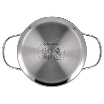 SILVERCREST® Edelstahl-Topf-Set, 10-teilig (Edelstahldeckel) - B-Ware sehr gut