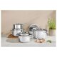 SILVERCREST® Edelstahl-Topf-Set, 10-teilig (Edelstahldeckel) - B-Ware sehr gut