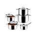 SILVERCREST® Edelstahl-Topf-Set, 10-teilig (Edelstahldeckel) - B-Ware sehr gut