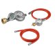 GRILLMEISTER Gasdruckregler mit Manometer / Gasdruckregler mit Anschlussschlauch / Gasanschlussschlauch - B-Ware