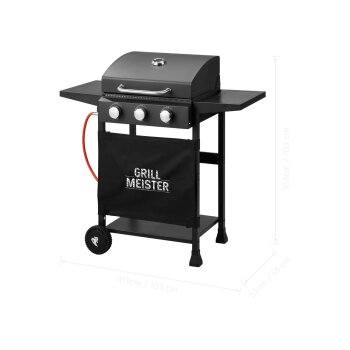 GRILLMEISTER Gasgrill 3-Brenner - B-Ware Transportschaden Kosmetisch