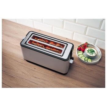 SILVERCREST® Doppellangschlitz-Toaster STED 1550 A1, silber - B-Ware neuwertig