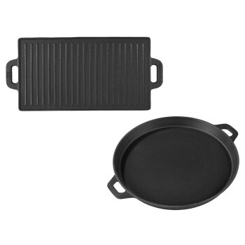 GRILLMEISTER Gusseisen-Grillplatte / -Grillpfanne - B-Ware