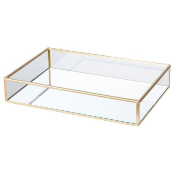 LIVARNO home Deko-Accessoires, goldfarbig (Glastablett) - B-Ware sehr gut