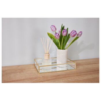 LIVARNO home Deko-Accessoires, goldfarbig (Glastablett) - B-Ware sehr gut