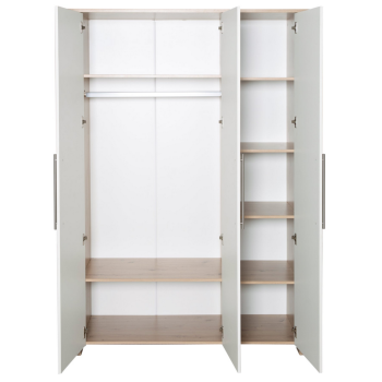 roba Kleiderschrank Malo, 3-türig, Weiß /...