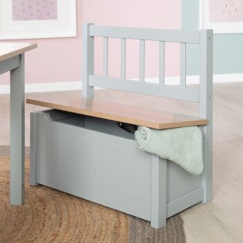 roba Woody Kindertruhenbank, grau - B-Ware Transportschaden Kosmetisch
