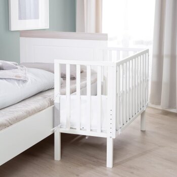 roba 2-in-1 Beistellbett safe asleep®, 45 x 90 cm, Holz/weiß - B-Ware Transportschaden Kosmetisch