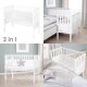 roba 2-in-1 Beistellbett safe asleep®, 45 x 90 cm, Holz/weiß - B-Ware Transportschaden Kosmetisch