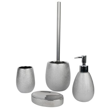 Axentia Badezimmer-Set Pisa, anthrazit - B-Ware sehr gut