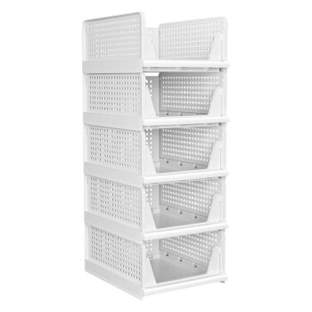Ribelli 5er-Pack stapelbarer Kleiderschrank-Organizer -...