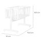 roba Babywiege inkl. Matratze 40 x 90 cm - Wiegefunktion mit Feststellknopf + Bremsrollensatz, weiß - B-Ware Transportschaden Kosmetisch