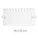 roba Babywiege inkl. Matratze 40 x 90 cm - Wiegefunktion mit Feststellknopf + Bremsrollensatz, weiß - B-Ware Transportschaden Kosmetisch