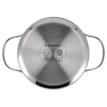 SILVERCREST® Edelstahl-Topf-Set, 10-teilig (Glasdeckel) - B-Ware sehr gut