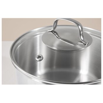 SILVERCREST® Edelstahl-Topf-Set, 10-teilig (Glasdeckel) - B-Ware sehr gut