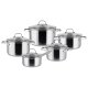 SILVERCREST® Edelstahl-Topf-Set, 10-teilig (Glasdeckel) - B-Ware sehr gut