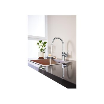 LIVARNO home Küchenarmatur, rund, chrom - B-Ware Transportschaden Kosmetisch