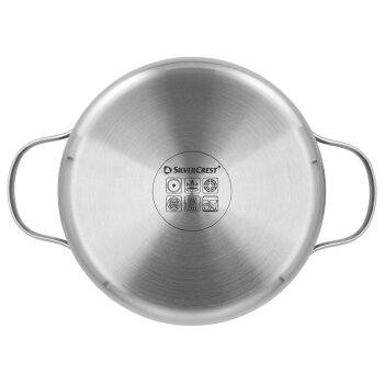 SILVERCREST® Premium-Edelstahltopf, Ø 20 cm -...