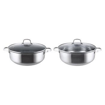 SILVERCREST® Edelstahl-Kasserolle, Ø 28 cm -...