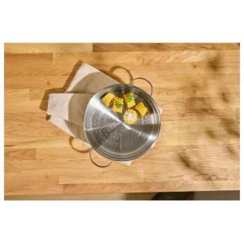 SILVERCREST® Premium-Edelstahl-Dampfgareinsatz, Ø 24 cm - B-Ware neuwertig