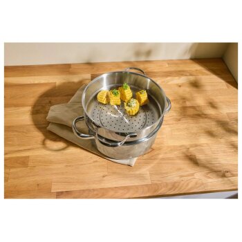SILVERCREST® Premium-Edelstahl-Dampfgareinsatz, Ø 24 cm - B-Ware neuwertig