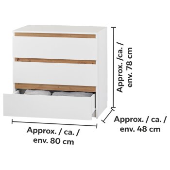 LIVARNO® Kommode »GENF«, mit 3 Schubladen - B-Ware sehr gut