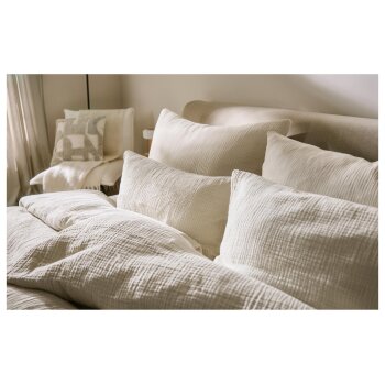 LIVARNO® Kissenbezug Musselin, 40 x 80 cm, 2 Stück (Beige) - B-Ware sehr gut