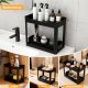 Ribelli 2er Set Küchenorganizer, mit Ausziehbarer Schublade, 40 x 22 x 33.8 cm, schwarz - B-Ware gut