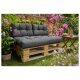LIVARNO® Europaletten Sitz- und Rückenkissen, 3-teilig - B-Ware