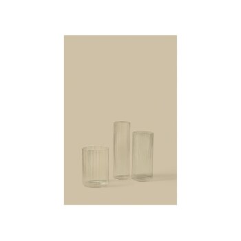 LIVARNO® 3-teiliges Glas-Vasen-Set, zylindrisch,...
