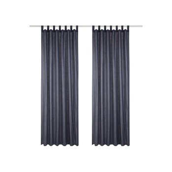 LIVARNO home Vorhangschal-Set, 2 Stück, 135 x 240 cm (Anthrazit) - B-Ware sehr gut