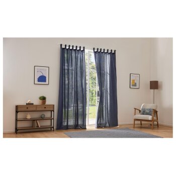 LIVARNO home Vorhangschal-Set, 2 Stück, 135 x 240 cm (Anthrazit) - B-Ware sehr gut