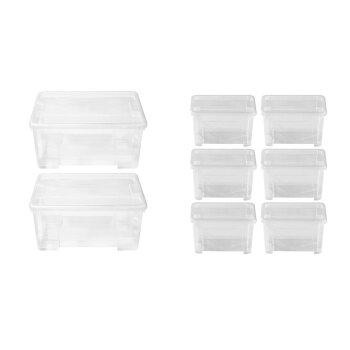 W5 Boxen mit Deckel, 40x9x16 cm/ ca. 11 L / 29x20x18 cm/...