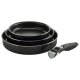 CRIVIT Aluminium-Kochgeschirr-Set 4-teilig, mit abnehmbarem Griff - B-Ware