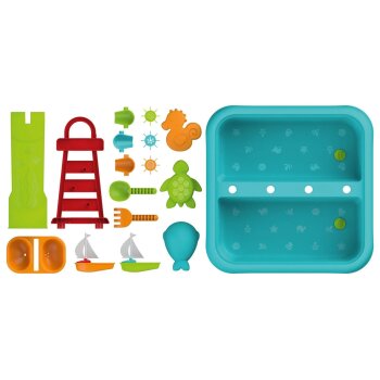 lupilu® Sand- und Wasserspieltisch, 9-teilig - B-Ware