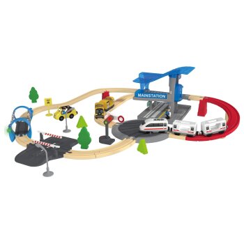 lupilu® Eisenbahnset City-Express / Dinoland...