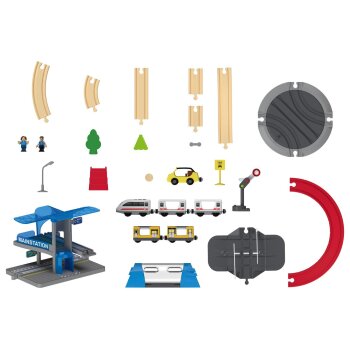 lupilu® Eisenbahnset City-Express / Dinoland (City-Express Bahn) - B-Ware Transportschaden Kosmetisch