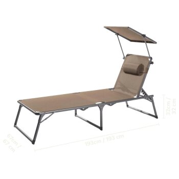 LIVARNO® Alu-Dreibeinliege »Houston«, taupe - B-Ware neuwertig
