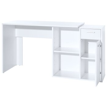 LIVARNO home Schreibtisch mit Schrankelement, weiß - B-Ware Transportschaden
