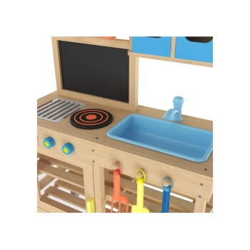 LUPILU® Matschküche Holz mit Dach - B-Ware