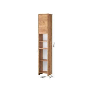 LIVARNO® Hochschrank Verona, in Wotan-Eiche - B-Ware