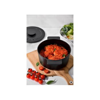 Masterpro Gusseisentopf mit Deckel, Ø 26 cm, 5,5 l, schwarz - B-Ware sehr gut