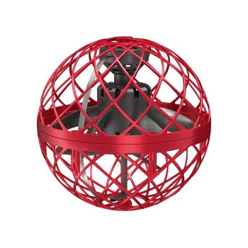 Playtive Fliegender Ball, mit LED-Beleuchtung, rot -...