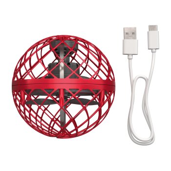 Playtive Fliegender Ball, mit LED-Beleuchtung, rot - B-Ware neuwertig