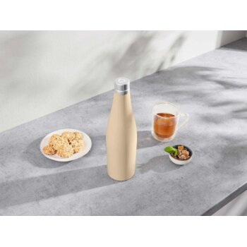 SILVERCREST Thermoflasche aus Edelstahl, 700 ml, beige -...