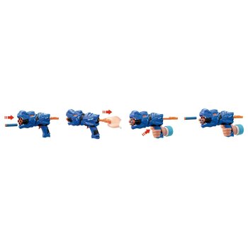 Playtive Soft Dart Pistole Dinosaurier inklusive 10 Schaumstoffpfeilen (Blau) - B-Ware neuwertig