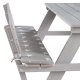 roba Kinder Outdoor Sitzgruppe Picknick mit Rückenlehnen, Kindersitzgruppe mit 4 Plätzen, aus wetterfestem Holz, grau - B-Ware gut
