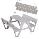 roba Kinder Outdoor Sitzgruppe Picknick mit Rückenlehnen, Kindersitzgruppe mit 4 Plätzen, aus wetterfestem Holz, grau - B-Ware gut