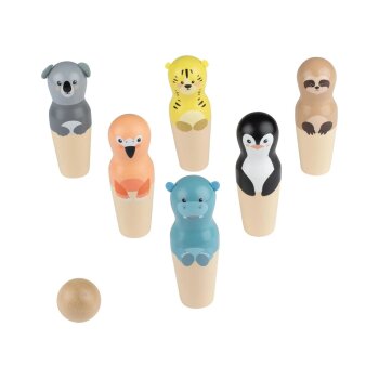 lupilu® Tierkegeln / Krocket / Tierwurfspiel (Bowling-Set) - B-Ware neuwertig